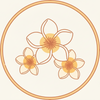 sun-dried frangipani flowers bold icon with no text 